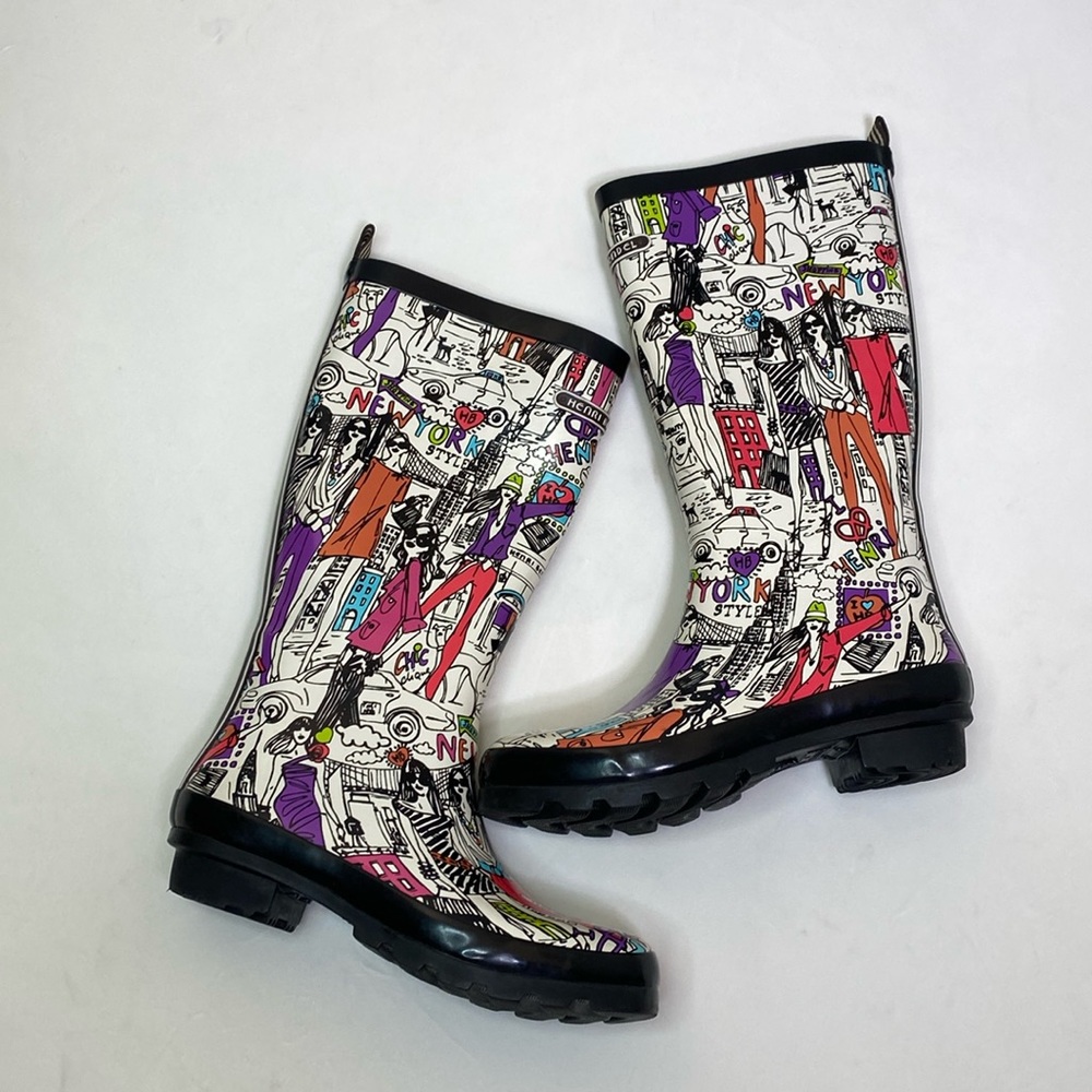 Henri Bendel Welly Wellie Rain Boots Size 8